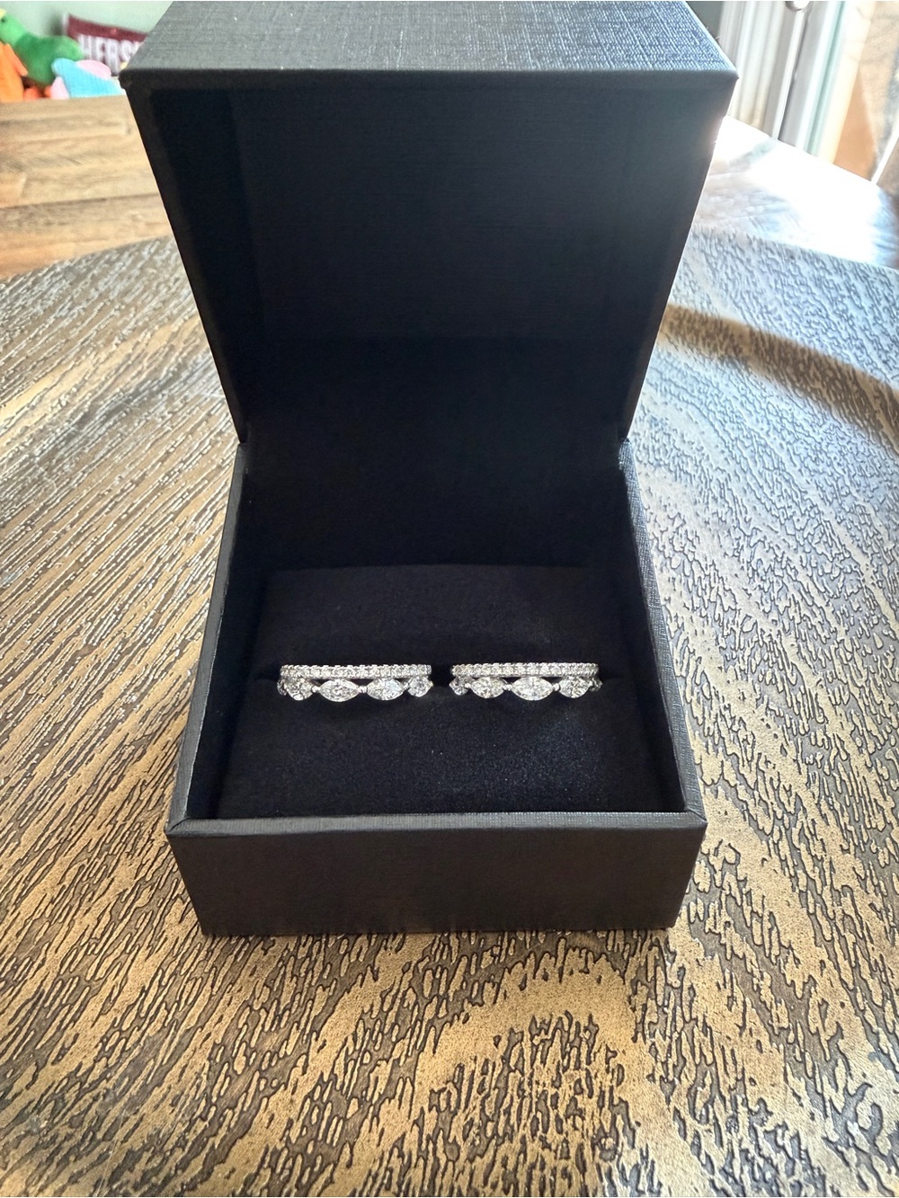 Now + Forever Lab-Grown Diamond Marq & Round-Cut Band Rings 1-1/2 ct 14K